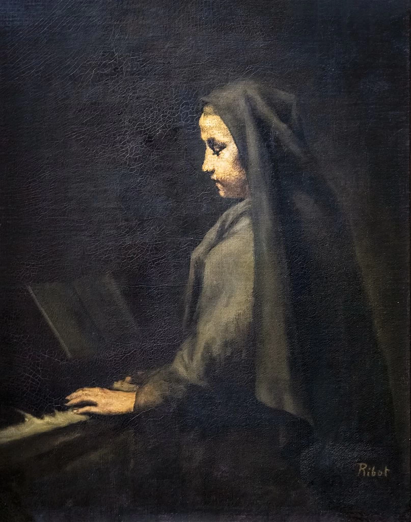 Augustin Théodule Ribot - Donna al pianoforte, The Ashmolean Museum of Art and Archeology, Oxford